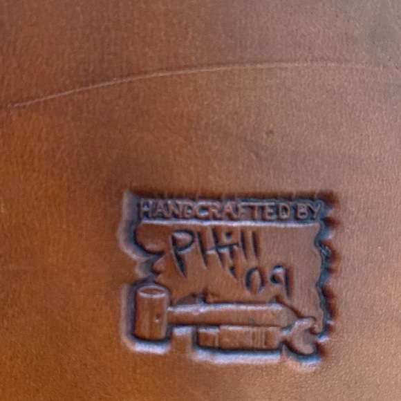 HANDMADE Western Leather Satchel Tote Purse Womens painted southwestern Artsy - Picture 16 of 16